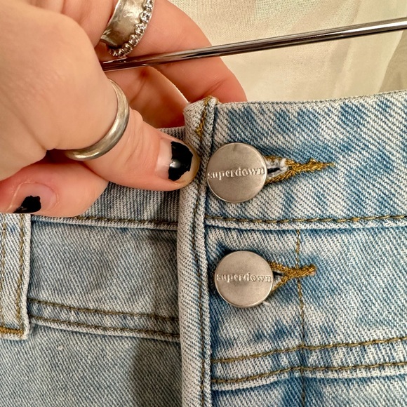 Revolve Superdown Jean Mini Skirt - Picture 3 of 4